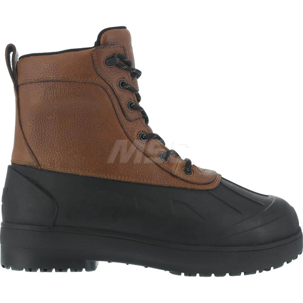 Work Boot: Leather, Composite Toe Black, Medium Width, Non-Slip Sole