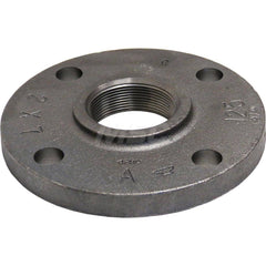 Black Reducing Flange: 6 x 19″, 125 psi, Threaded Cast Iron, Black Finish, Class 125