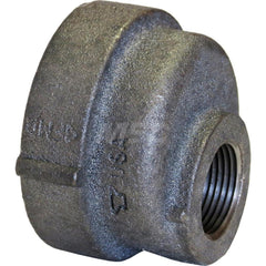 Black Reducing Coupling: 1-1/2 x 1″, 125 psi, Threaded Cast Iron, Black Finish, Class 125