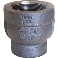 Black Reducing Coupling: 1-1/4 x 1/2″, 300 psi, Threaded Malleable Iron, Black Finish, Class 300