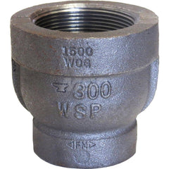 Black Reducing Coupling: 4 x 2″, 300 psi, Threaded Malleable Iron, Black Finish, Class 300