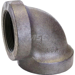 Black 90 ° Elbow: 3″, 0 psi, Threaded Cast Iron, Galvanized Finish, Class 701