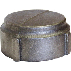 Black Cap: 6″, 125 psi, Threaded Cast Iron, Black Finish, Class 125