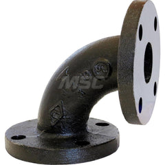 Black 90 ° Flanged Elbow: 1-1/2″, 125 psi, Threaded Cast Iron, Black Finish, Class 125