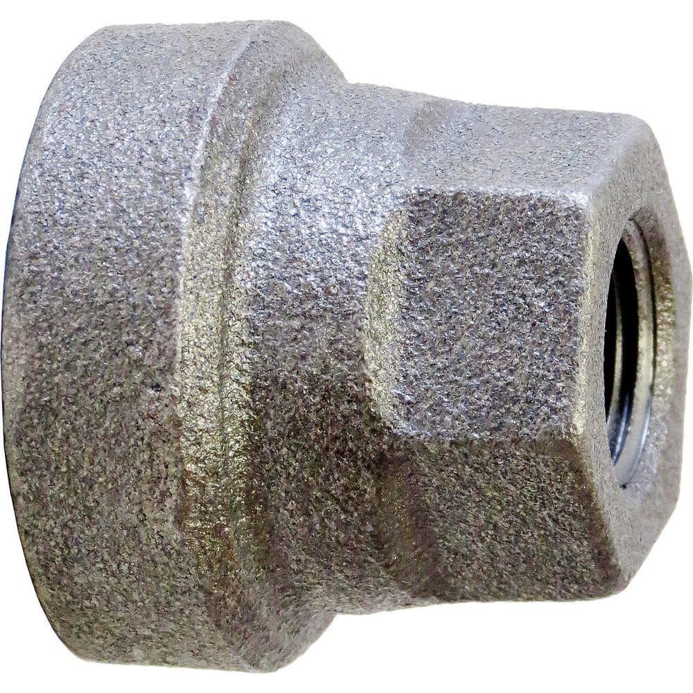 Black Reducing Coupling: 4 x 2-1/2″, 125 psi, Threaded Cast Iron, Black Finish, Class 125