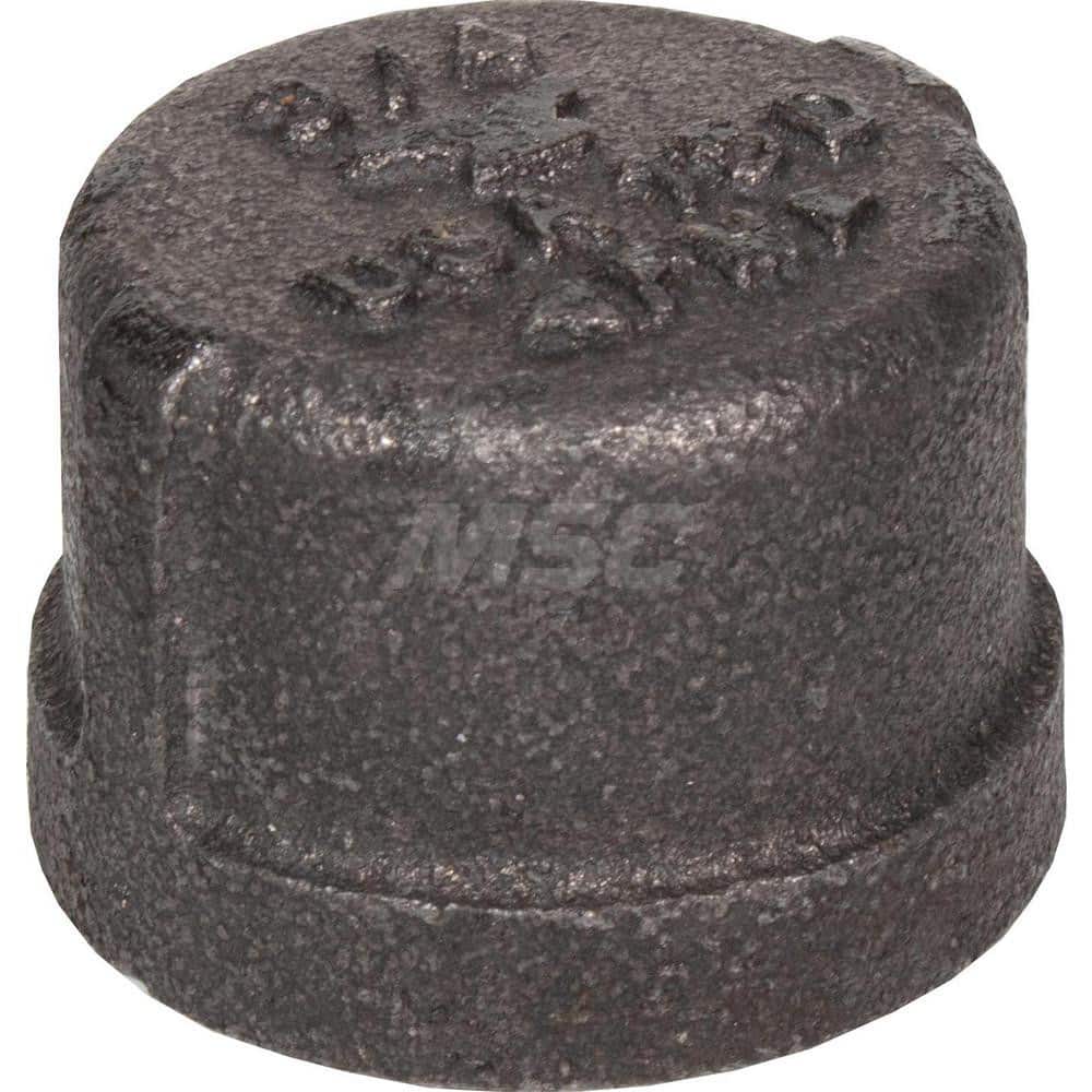Black Cap: 3-1/2″, 150 psi, Threaded Malleable Iron, Galvanized Finish, Class 150
