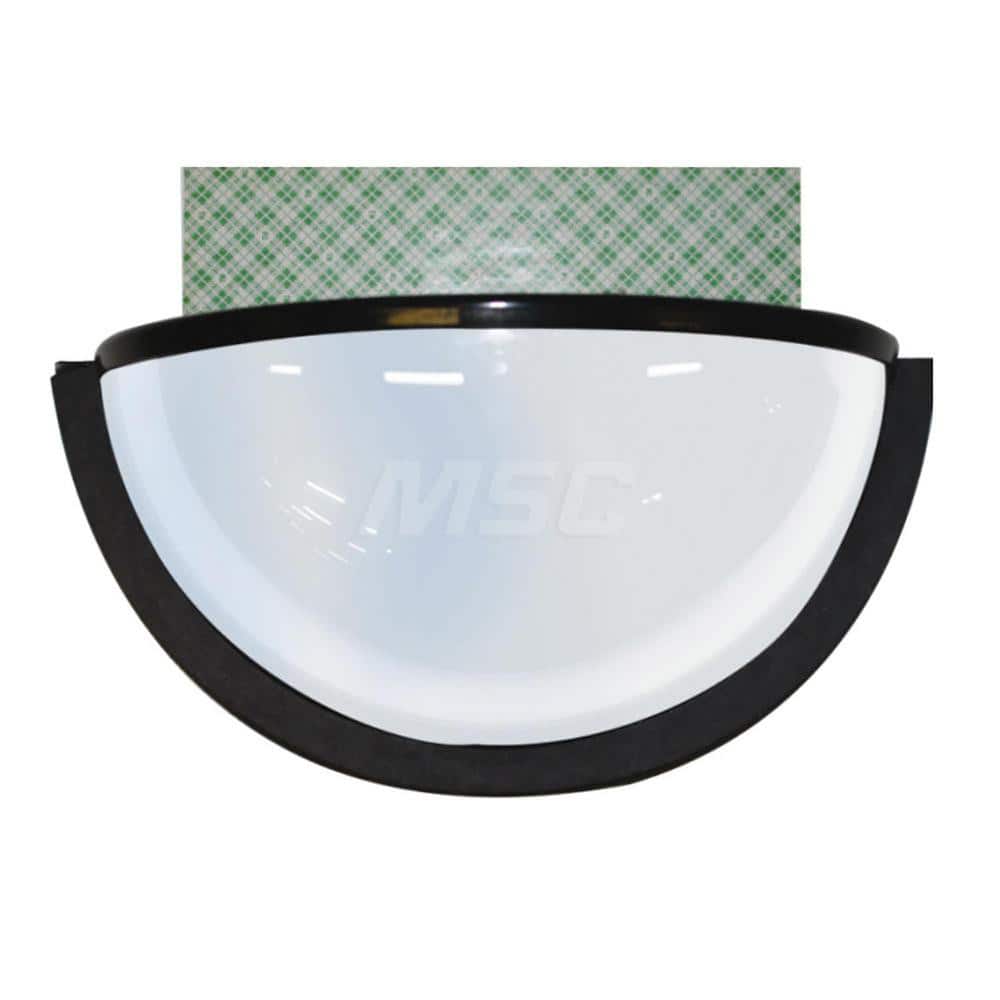 Safety, Traffic & Inspection Mirrors; Type: 9 in Dome with Tape; Mirror Type: Dome; Shape: Half Dome; Handle Type: Standard; Lens Material: Acrylic; Mirror Material: Acrylic; Backing Material: Plastic; Handle Material: Plastic; Diameter (Inch): 5; Overall