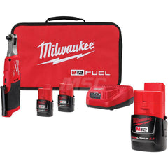 Cordless Impact Wrench: 12V, 3/8″ Drive, 450 RPM 3 M12 RED LITHIUM Battery Included, Charger Not Included