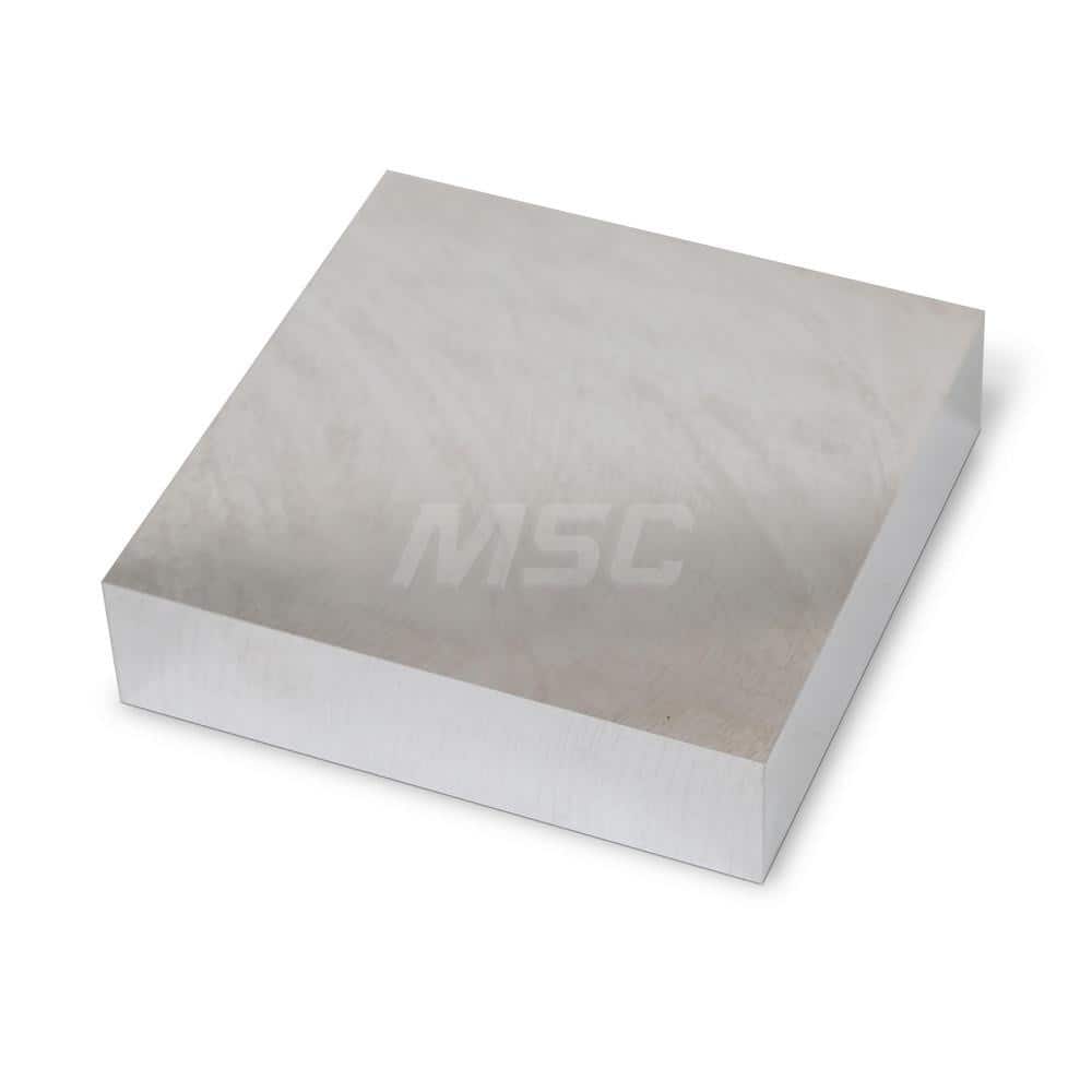 Aluminum Precision Sized Plate: Precision Ground, 3″ Long, 3″ Wide, 1″ Thick, Alloy 6061
