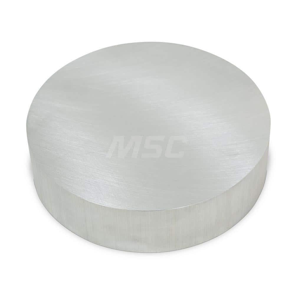 Aluminum Round Precision Sized Plate: Precision Ground, 6″ Long, 6″ Wide, 3″ Thick, Alloy 6061