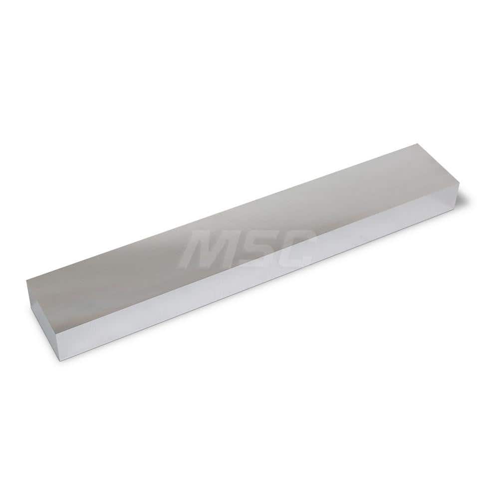 Aluminum Precision Sized Plate: Precision Ground & Milled, 12″ Long, 2″ Wide, 1″ Thick, Alloy 6061