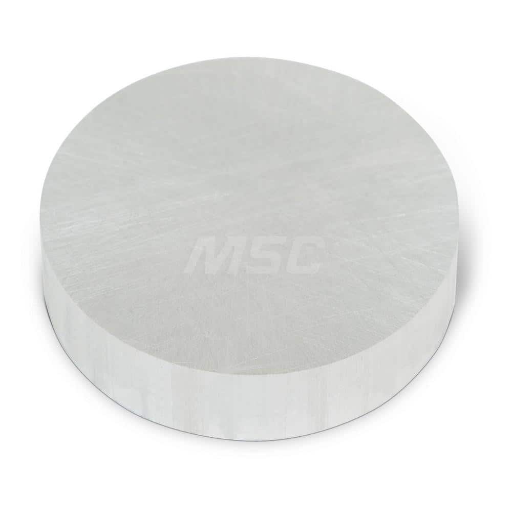 Aluminum Round Precision Sized Plate: Precision Ground, 2″ Long, 2″ Wide, 1/2″ Thick, Alloy 6061