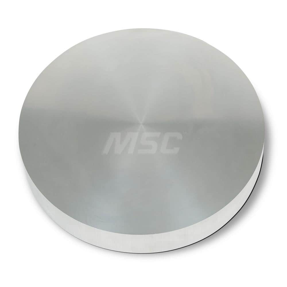 Aluminum Round Precision Sized Plate: Precision Ground, 12″ Long, 12″ Wide, 2″ Thick, Alloy 6061