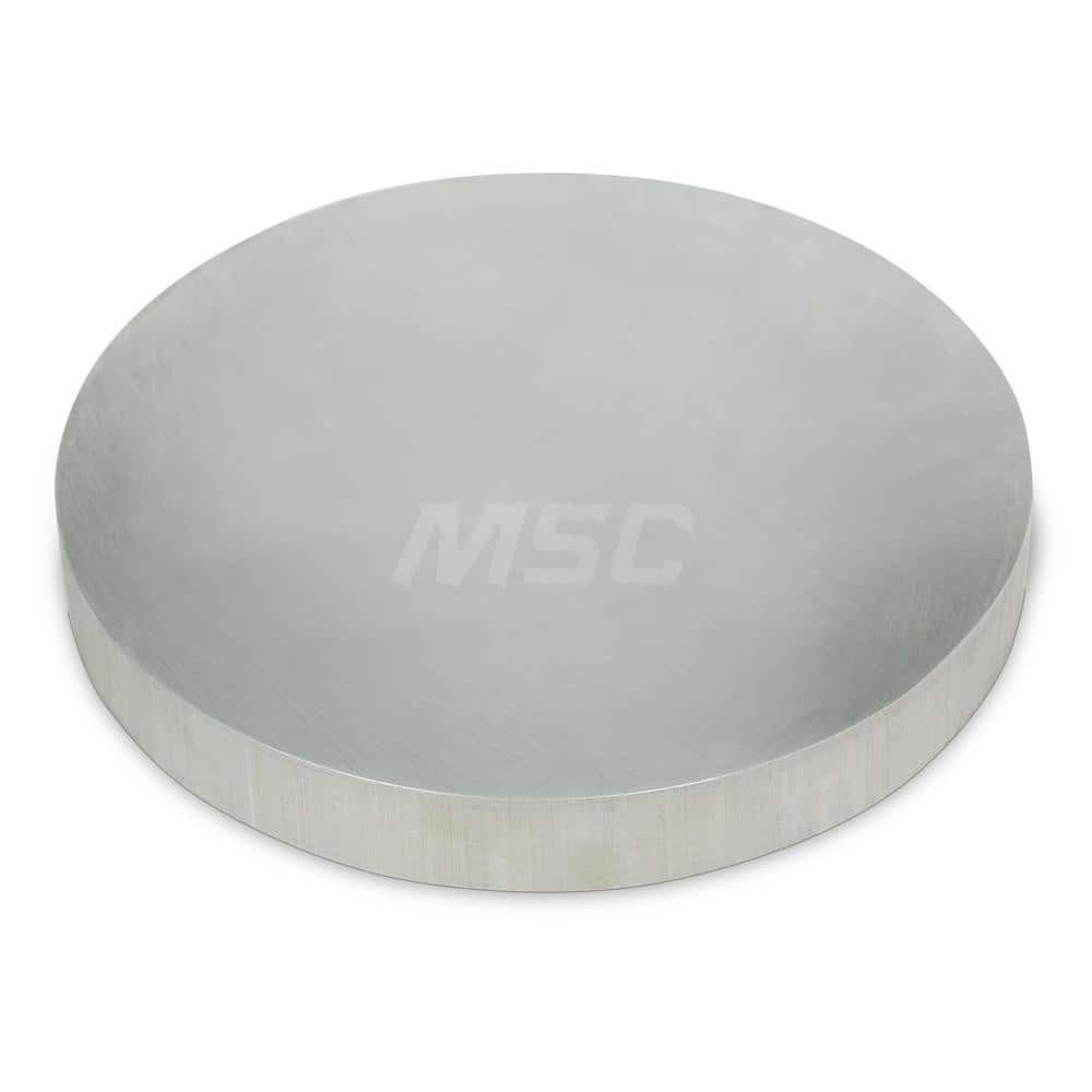 Aluminum Round Precision Sized Plate: Precision Ground, 6″ Long, 6″ Wide, 1″ Thick, Alloy 6061
