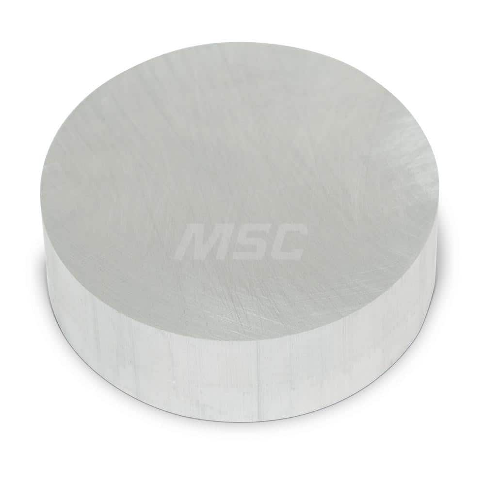 Aluminum Round Precision Sized Plate: Precision Ground, 4″ Long, 4″ Wide, 1″ Thick, Alloy 6061