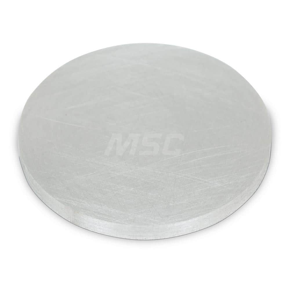 Aluminum Round Precision Sized Plate: Precision Ground, 4″ Long, 4″ Wide, 3/8″ Thick, Alloy 6061