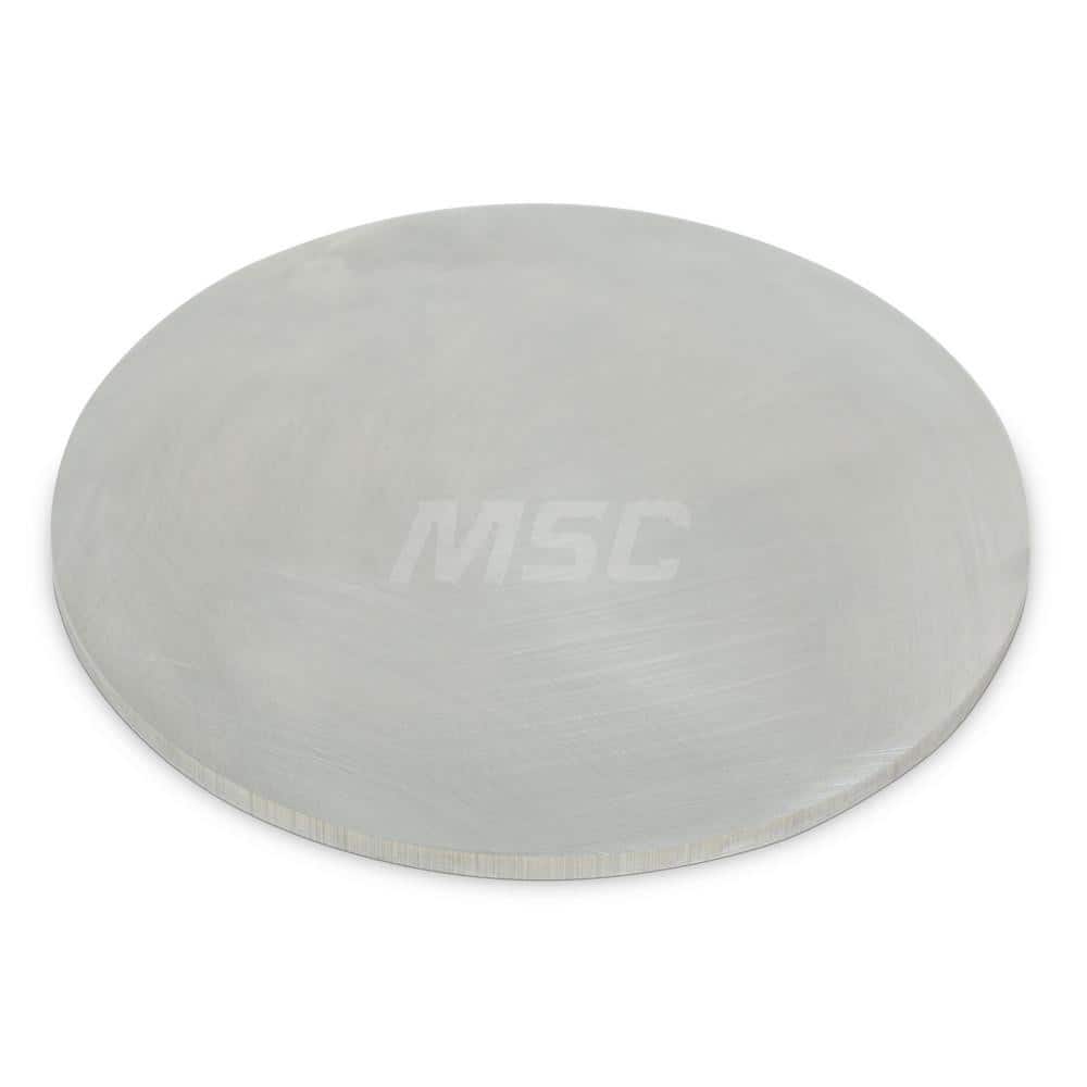 Aluminum Round Precision Sized Plate: Precision Ground, 6″ Long, 6″ Wide, 3/8″ Thick, Alloy 6061