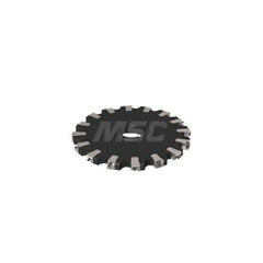 Indexable Slotting Cutter: 0.827'' Cutting Width, 10'' Cutter Dia, Arbor Hole Connection, 3.42'' Depth of Cut, 2'' Hole, Neutral Screw, Uses 16 XNHQ Inserts, 8 Teeth, Staggered, Positive, Steel, Ni Finish