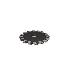 Indexable Slotting Cutter: 0.669'' Cutting Width, 10'' Cutter Dia, Arbor Hole Connection, 3.42'' Depth of Cut, 2'' Hole, Right Hand Cut Screw, Uses 16 XNHQ Inserts, 8 Teeth, Staggered, Positive, Steel, Ni Finish