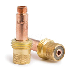 TIG Torch Collets & Collet Bodies; Product Type: Collet Body; Hole Diameter: 0.1250; Material: Copper Alloy; For Use With: 17/18/26 TIG Torches using 1/8″ Tungsten Electrodes