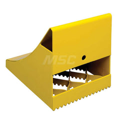 Steel Wheel Chock: 8″ OAW, 11″ OAL, 9-1/4″ OAH Single