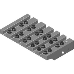 Swiss Gang Plates; Machine Compatibility: STAR; For Use With: STAR SR20R III; STAR SR20JN; STAR SR20J; Number of Stations: 6; Quick Change: Yes; Material: Alloy Steel; Station Size: 6x12mm; Additional Information: Only ARNO split-shank  ™FAST CHANGE ™ too