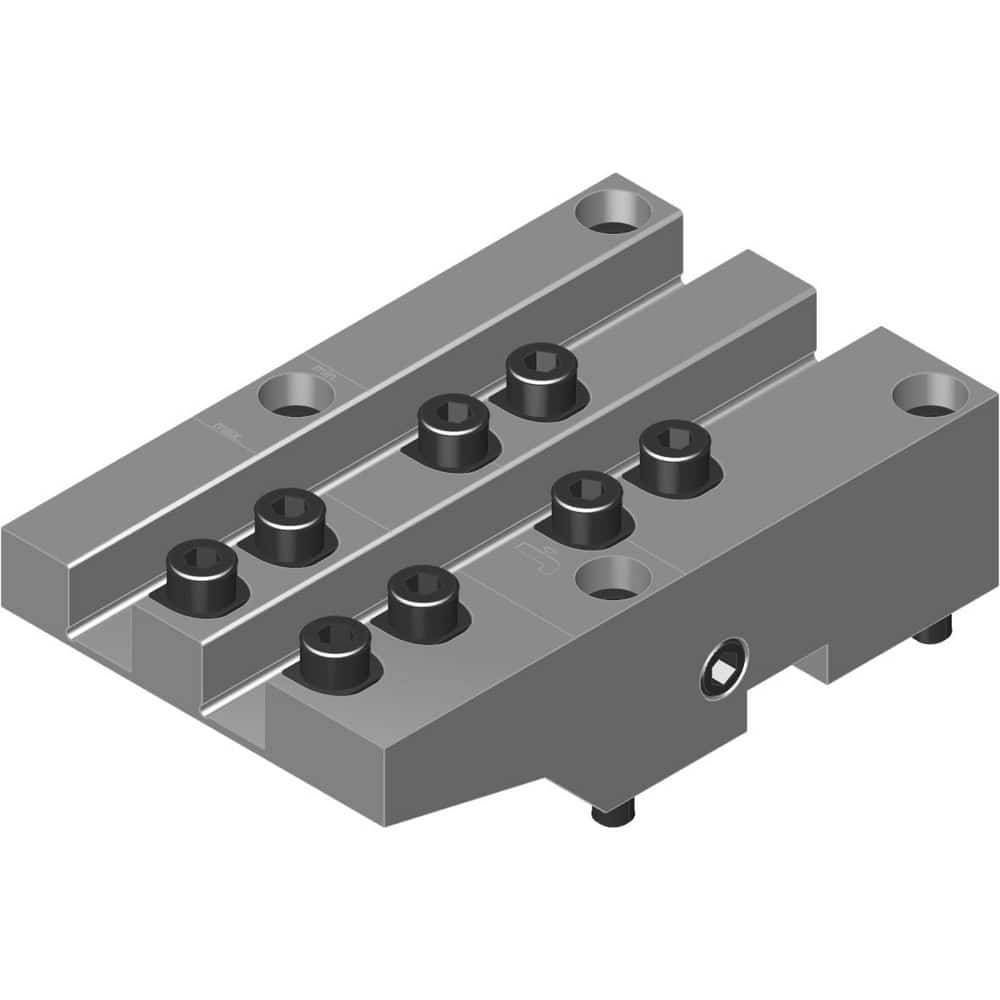 Swiss Gang Plates; Machine Compatibility: STAR; For Use With: STAR SW20; Number of Stations: 2; Quick Change: Yes; Material: Alloy Steel; Station Size: 2x12mm; Additional Information: Only ARNO split-shank  ™FAST CHANGE ™ tool holders and fixed stops (wit