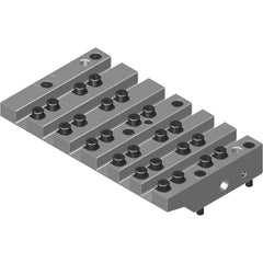 Swiss Gang Plates; Machine Compatibility: STAR; For Use With: STAR SR20R II; Number of Stations: 6; Quick Change: Yes; Material: Alloy Steel; Station Size: 6x12mm; Additional Information: Only ARNO split-shank  ™FAST CHANGE ™ tool holders and fixed stops