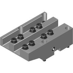 Swiss Gang Plates; Machine Compatibility: STAR; For Use With: STAR SW20; Number of Stations: 2; Quick Change: Yes; Material: Alloy Steel; Station Size: 2x16mm; Additional Information: Only ARNO split-shank  ™FAST CHANGE ™ tool holders and fixed stops (wit