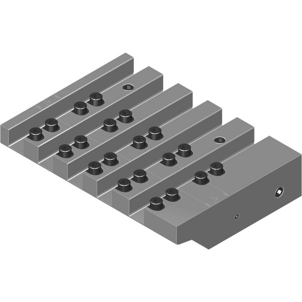 Swiss Gang Plates; Machine Compatibility: Hanwha; For Use With: Hanwha XD26H; Number of Stations: 5; Quick Change: Yes; Material: Alloy Steel; Station Size: 5x16mm; Additional Information: Only ARNO split-shank  ™FAST CHANGE ™ tool holders and fixed stops