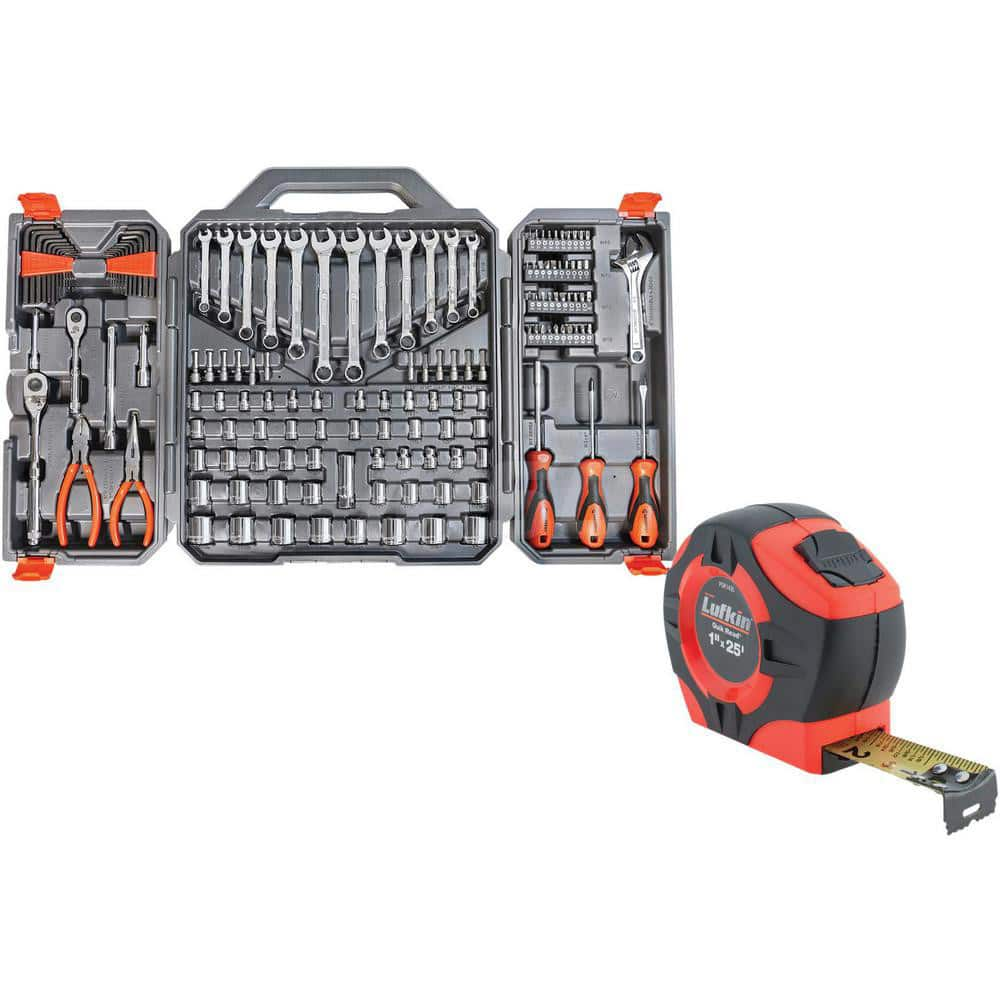 Combination Hand Tool Set: 150 Pc, Mechanic's Tool Set, 1/4″ Drive