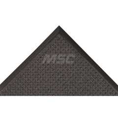 Carpeted Entrance Mat: 60' Long, 36' Wide, Blended Yarn Surface Standard-Duty Traffic, Rubber Base, Gray