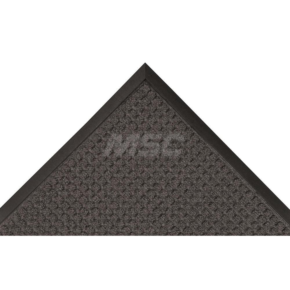 Carpeted Entrance Mat: 36' Long, 24' Wide, Blended Yarn Surface Standard-Duty Traffic, Rubber Base, Gray