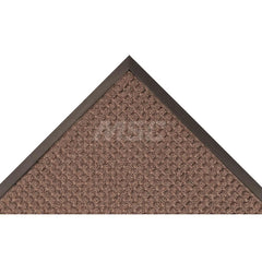 Carpeted Entrance Mat: 36' Long, 24' Wide, Blended Yarn Surface Standard-Duty Traffic, Rubber Base, Brown