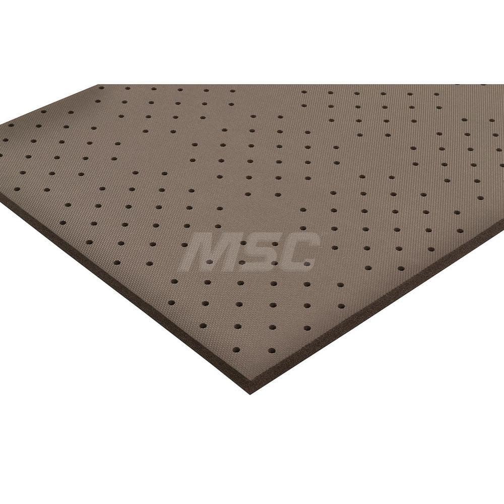 Anti-Fatigue Mat: 48″ Wide, Nitrile Rubber, Beveled Edge, Standard-Duty Black