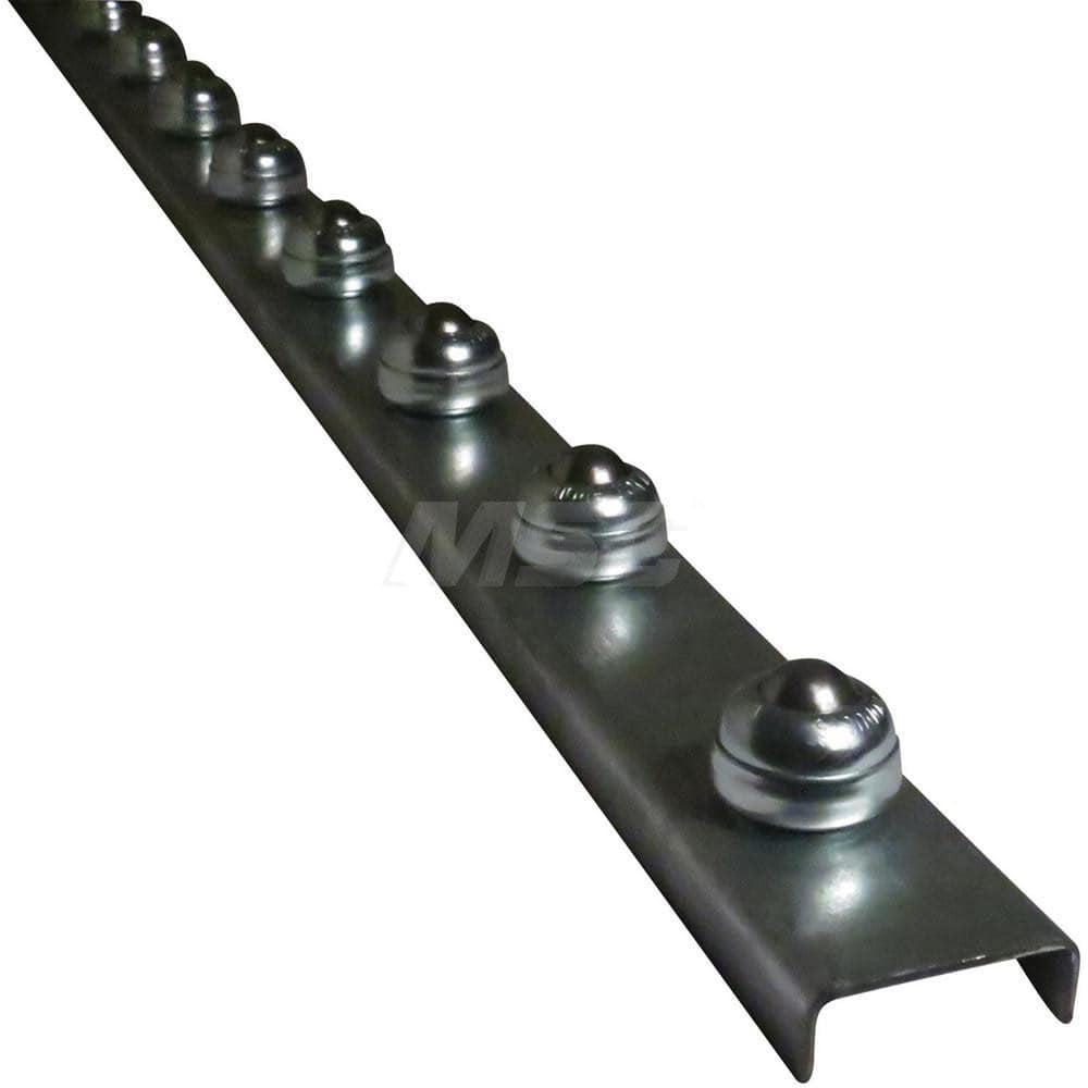 Gravity Conveyors; Conveyor Type: Flow Rail; Component: Ball Transfer; Telescopic: No; Roller Diameter (Decimal Inch): 2.5000; Overall Width: 3; Wheel Material: Zinc Plated Steel; Minimum Extended Length: 10.0 ft; Maximum Extended Length: 10.0000; Minimum