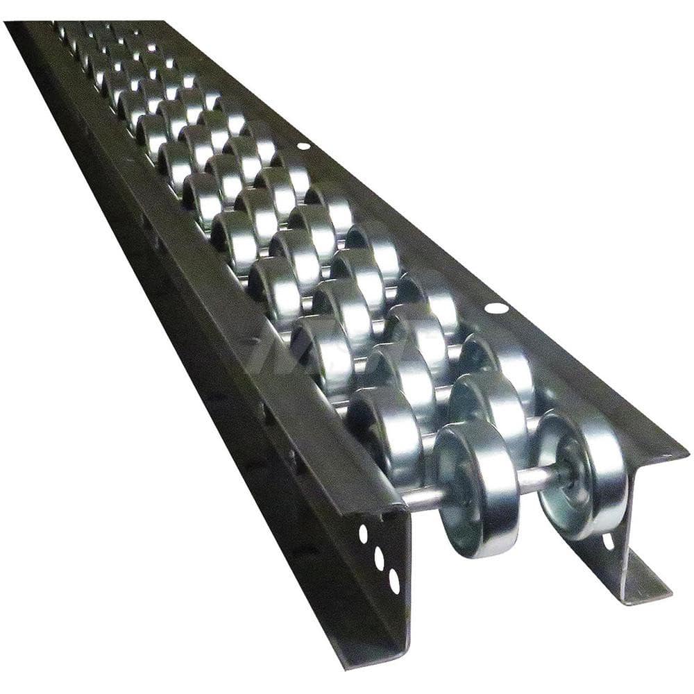 Gravity Conveyors; Conveyor Type: Flow Rail; Component: Wheel; Telescopic: No; Roller Diameter (Decimal Inch): 1.9400; Overall Width: 1; Wheel Material: Zinc Plated Steel; Minimum Extended Length: 5.0 ft; Maximum Extended Length: 5.0000; Minimum Height: 2