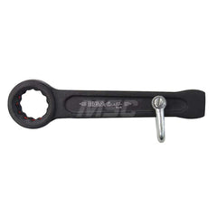 Box End Striking Wrench: 60 mm, 12 Point, Single End 270 mm OAL, Steel, Black Finish