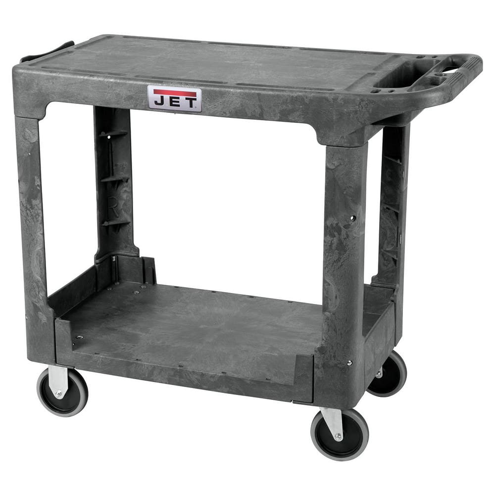 Carts; Cart Type: Resin Utility Cart; Caster Type: Swivel; Caster Configuration: Swivel; Brake Type: No Brake; Assembly: Assembly Required; Wheel Diameter: 5 in; Material: Polypropylene; Overall Length: 38.00; Overall Width: 19; Overall Height: 32.25 in;