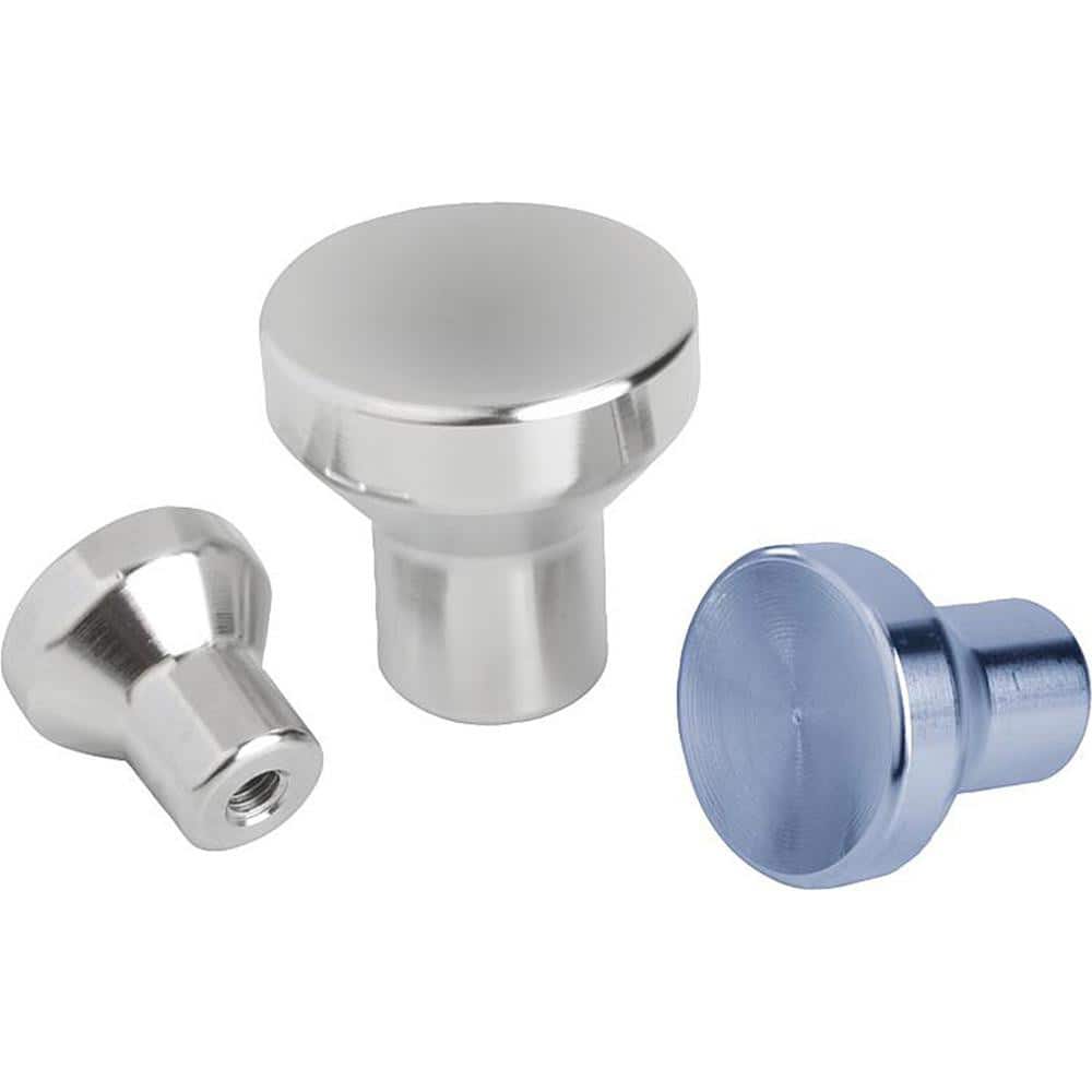 Ball Knobs; Type: Threaded Hole; Knob Material: Stainless Steel; Hole Size: 3/8-16; Overall Diameter: 1.57 in; Overall Height: 1.57 in; Hole Depth (mm): 0.79 in; Thread Length (mm): 0.7900; Hub Height: 0.4100; Thread Standard: UNC; Thread Length (Decimal