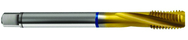 M20x2.5 6H 4-Flute Cobalt Blue Ring Semi-Bottoming 15 degree Spiral Flute Tap-TiN - Exact Industrial Supply