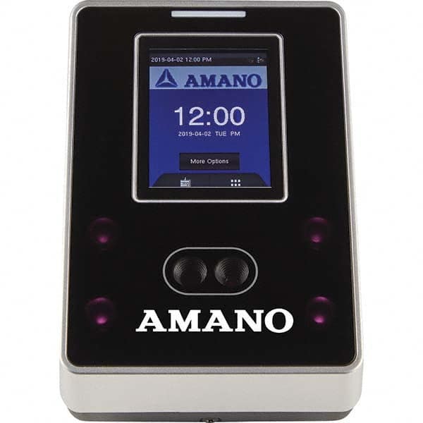 Amano - Time Clocks & Time Recorders Punch Style: Biometric Power Source: 100 to 240 V @ 50 to 60 Hz - Exact Industrial Supply