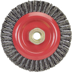 Norton - 5" OD, 5/8-11 Arbor Hole, Stringer Bead Carbon Wheel Brush - Exact Industrial Supply