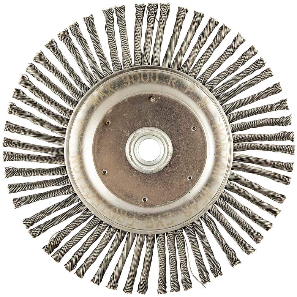 Norton - 6-7/8" OD, 5/8-11 Arbor Hole, Stringer Bead Carbon Wheel Brush - Exact Industrial Supply