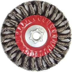 Norton - 5" OD, 5/8-11 Arbor Hole, Knotted Carbon Wheel Brush - Exact Industrial Supply