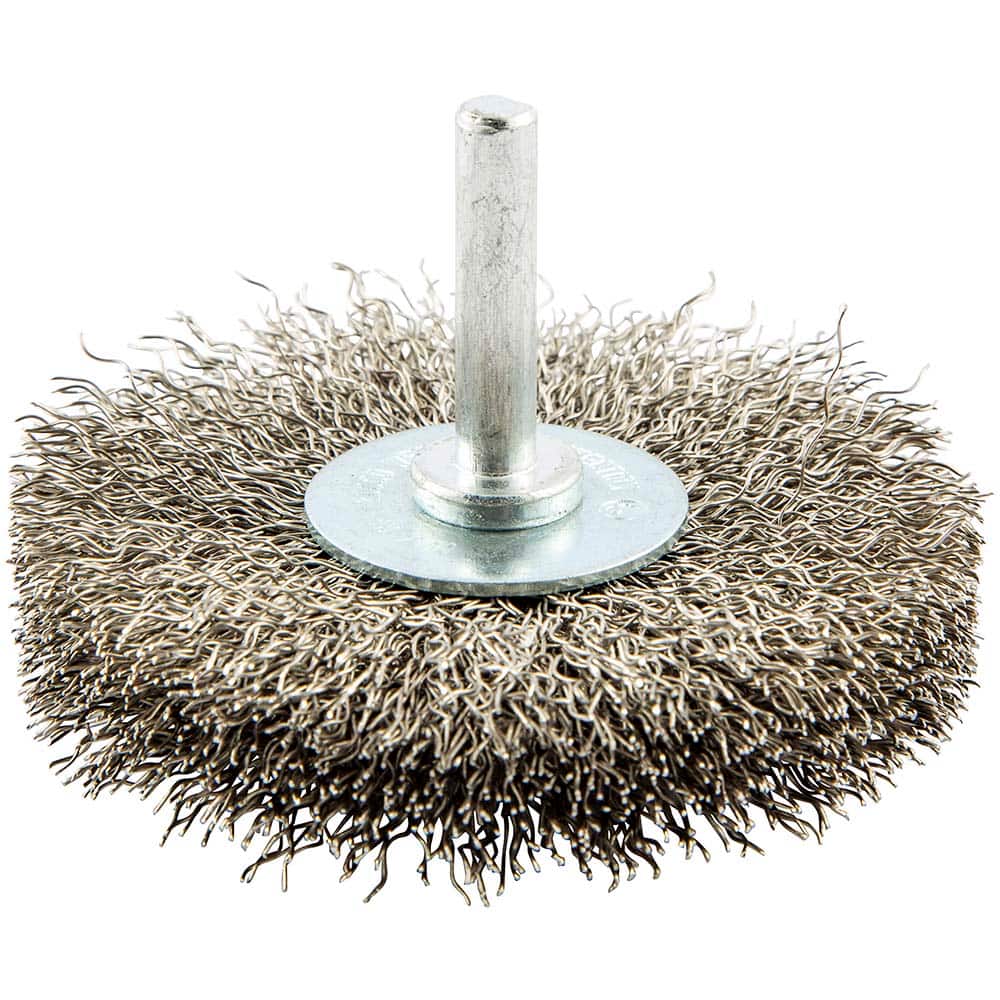 Norton - 3" OD, Crimped Stainless Steel Wheel Brush - Exact Industrial Supply