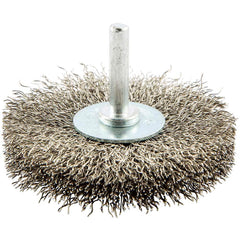 Norton - 3" OD, Crimped Stainless Steel Wheel Brush - Exact Industrial Supply