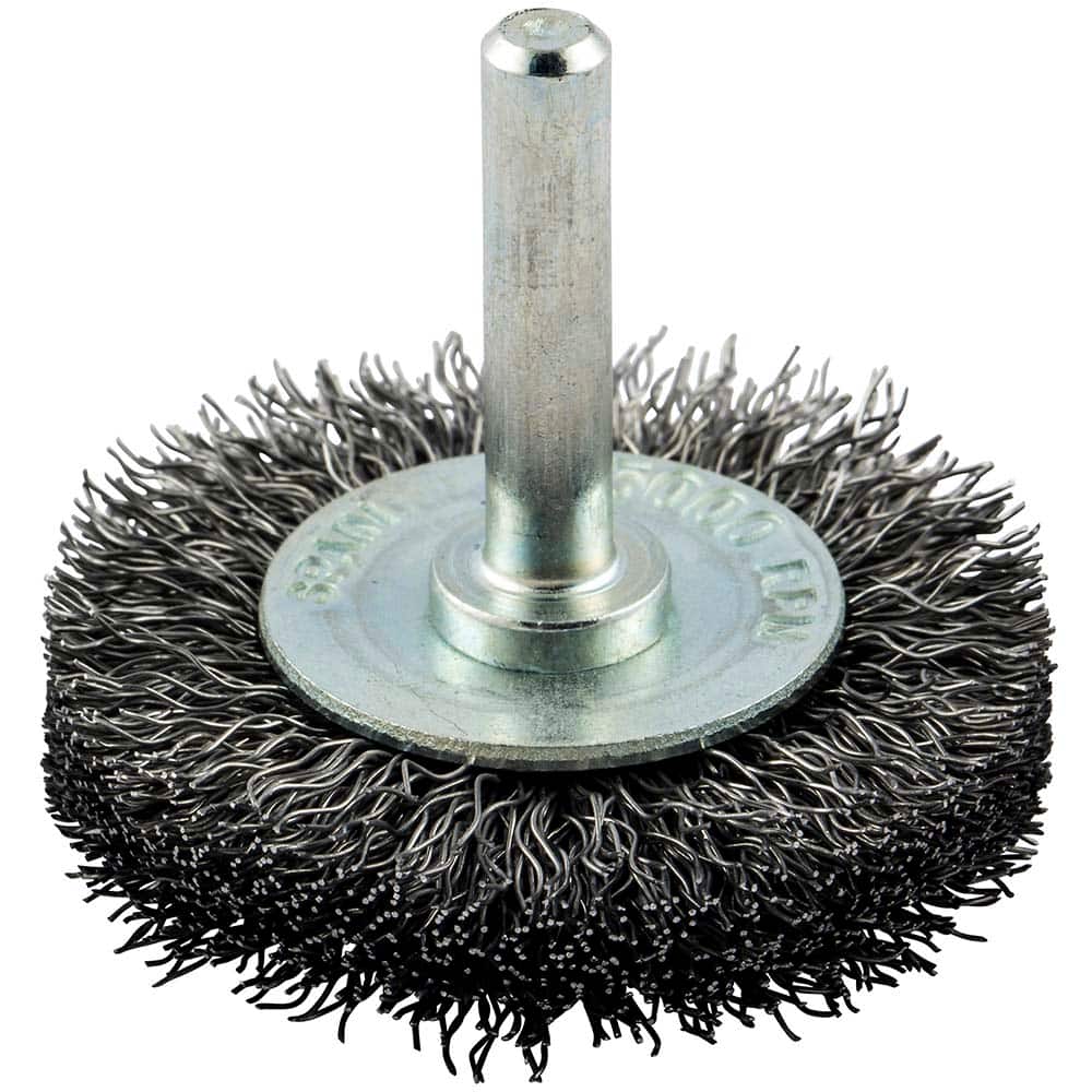 Norton - 2" OD, Crimped Carbon Wheel Brush - Exact Industrial Supply