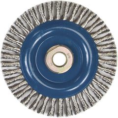 Norton - 5" OD, 5/8-11 Arbor Hole, Stringer Bead Stainless Steel Wheel Brush - Exact Industrial Supply