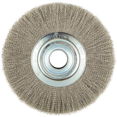 Norton - 12" OD, 2" Arbor Hole, Crimped Carbon Wheel Brush - Exact Industrial Supply